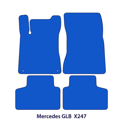 Dywaniki welurowe linia Premium do Mercedes GLB 2019-2026 - X247 - Czarne