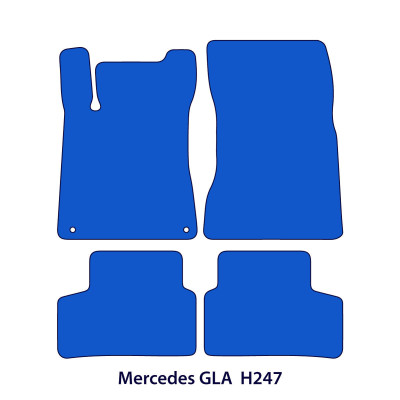 Dywaniki welurowe linia Premium do Mercedes GLA 2020-2026 - H247 - Czarne