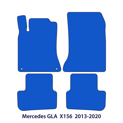 Dywaniki welurowe linia Premium do Mercedes GLA 2013-2020 - X156 - Czarne