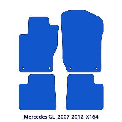 Dywaniki welurowe linia Premium do Mercedes GL 2006-2012 - X164 - Czarne