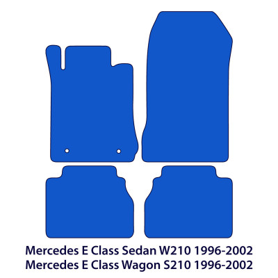 Dywaniki welurowe linia Premium do Mercedes E-Class 1995-2003 - W210 & S210 - Czarne