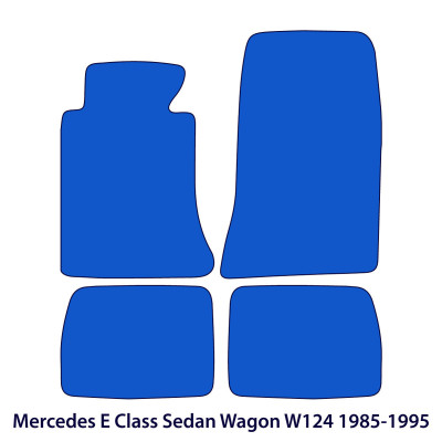 Dywaniki welurowe linia Premium do Mercedes E-Class 1984-1997 - W124 -Czarne