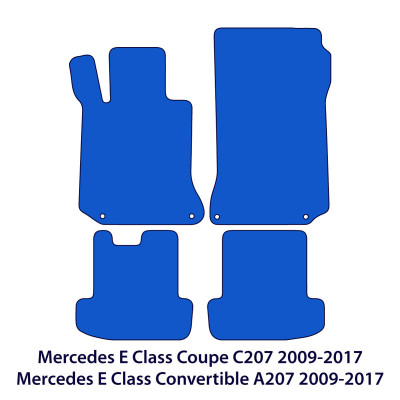 Dywaniki welurowe linia Premium do Mercedes E-Class 2009-2017 Coupe & Kabriolet C207 & A207 - Czarne