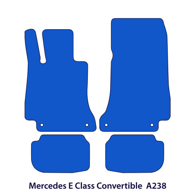 Dywaniki welurowe linia Premium do Mercedes E-Class 2016-2023 - Kabriolet & Coupe A238 & C238 - Czarne
