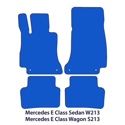Dywaniki welurowe linia Premium do Mercedes E-Class 2016-2023 - W213 & S213 - Czarne
