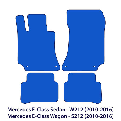 Dywaniki welurowe linia Premium do Mercedes E-Class 2009-2016 - W212 & S212 - Czarne