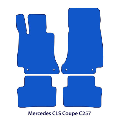 Dywaniki welurowe linia Premium do Mercedes CLS 2018-2023 - C257 - Czarne