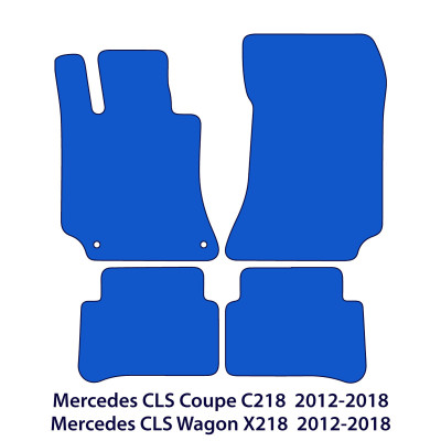 Dywaniki welurowe linia Premium do Mercedes CLS 2011-2017 - C218 & X218 - Czarne