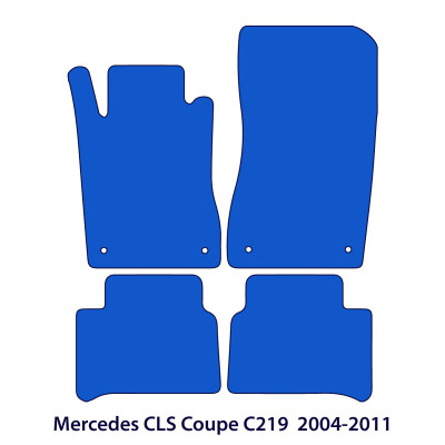 Dywaniki welurowe linia Premium do Mercedes CLS 2004-2010 - C219 - Czarne