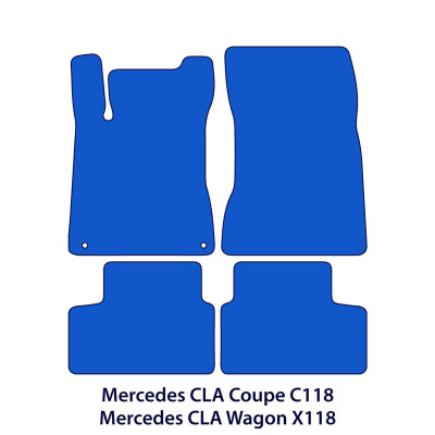 Dywaniki welurowe linia Premium do Mercedes CLA 2019-2026 - C118 & X118 - Czarne