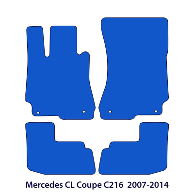 Dywaniki welurowe linia Premium do Mercedes CL 2006-2014 - Coupe C216 - Czarne