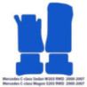 Dywaniki welurowe linia Premium do Mercedes C-Class 2000-2007 - RWD W203 & S203 - Czarne