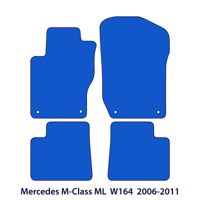 Dywaniki welurowe linia Premium do Mercedes M-Class ML 2005-2011 - W164 - Czarne