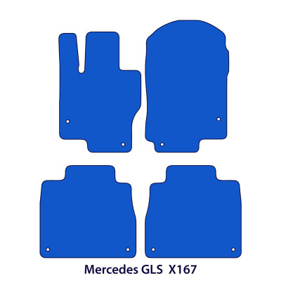 Dywaniki welurowe linia Premium do Mercedes GLS 2019-2026 - X167 - Czarne