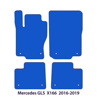 Dywaniki welurowe linia Premium do Mercedes GLS 2015-2019 - X166 - Czarne