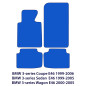 Dywaniki welurowe linia Exclusive do BMW Serii 3 - 1998-2006 Coupe, Sedan & Wagon - E46 - 3 Logo