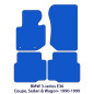 Dywaniki welurowe linia Exclusive do BMW Serii 3 - 1990-2000 - Coupe, Sedan, Wagon & Compact E36 - 3 Logo