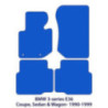 Dywaniki welurowe do BMW Serii 3 - 1990-2000 - Coupe, Sedan, Wagon & Compact E36 - 3 Logo