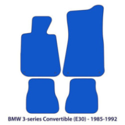 Dywaniki welurowe do BMW Serii 3 Cabrio 1982-1993 - E30 - 3 Logo