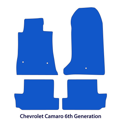 Dywaniki welurowe linia Premium do Chevrolet Camaro 2016-2024 - Coupe & Cabrio - VI gen - Czarne