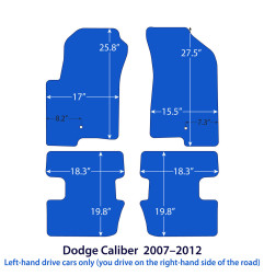 Dywaniki welurowe linia Premium do Dodge Caliber - 2006-2011 - Czarne