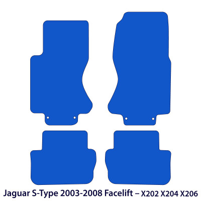 Dywaniki welurowe linia Premium do Jaguar S-Type 2002-2008 - Po liftingu - X202 / X204 / X206 - Czarne