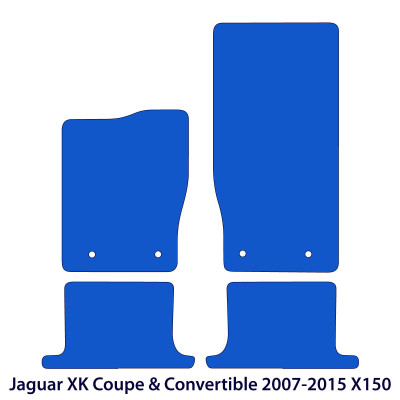 Dywaniki welurowe linia Premium do Jaguar XK 2006-2015 - 2 oczka - Czarne