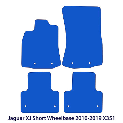 Dywaniki welurowe linia Premium do Jaguar XJ - Krótki rozstaw osi 2009-2019 - X351 - Czarne