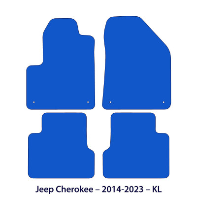 Dywaniki welurowe linia Premium do Jeep Cherokee 2013-2023 - KL - Czarne
