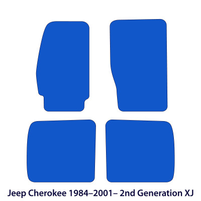 Dywaniki welurowe linia Premium do Jeep Cherokee - 1983-2001 - XJ - Czarne