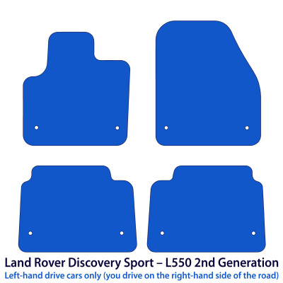 Dywaniki welurowe linia Premium do Land Rover Discovery Sport - Po liftingu - 2020-2026 - L550 - Czarne