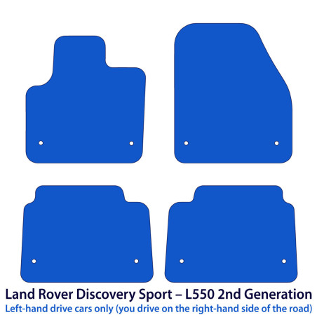 Dywaniki welurowe linia Premium do Land Rover Discovery Sport - Po liftingu - 2020-2026 - L550 - Czarne