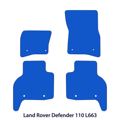 Dywaniki welurowe linia Premium do Land Rover Defender 110 - L663 - Czarne