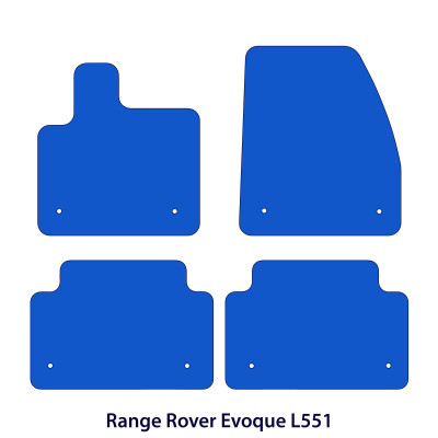 Dywaniki welurowe linia Premium do Range Rover Evoque II gen / L551 - 2018-2026 - Czarne