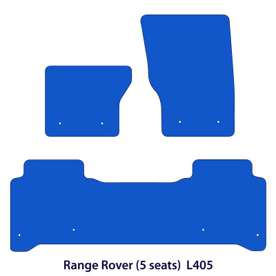 Dywaniki welurowe linia Premium do Range Rover IV gen / L405 - 2012-2022- 5 miejsc - Czarne
