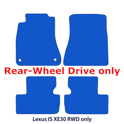 Dywaniki welurowe linia Premium do Lexus IS - III gen Sedan - 2013-2020 - RWD XE30 - Czarne