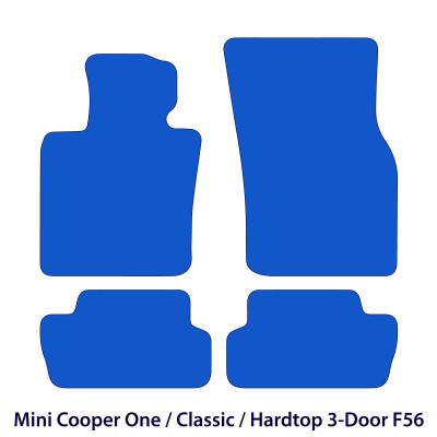 Dywaniki welurowe linia Premium do Mini Cooper One / Classic / Hardtop 3-drzwiowy 2014-2024 - F56 - Logo GB