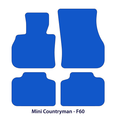 Dywaniki welurowe linia Premium do Mini Countryman 2017-2024 - F60 - Logo GB