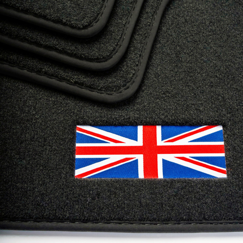 Dywaniki welurowe linia Premium do Mini Cooper Clubman, Coupe & Roadster 2007-2015 - R55, R58, R59 - Logo GB
