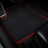 Dywaniki welurowe linia Premium do Mitsubishi Lancer Evolution 8 & 9 - 2003-2006 - Czerwone obszycie