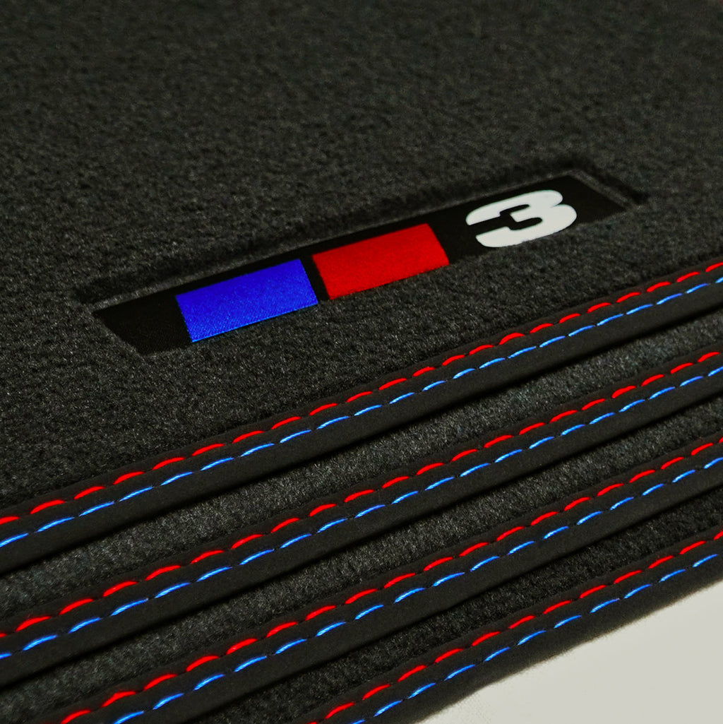 Dywaniki welurowe do BMW 3-Series Cabrio RWD 2006-2013 – E93 – 3 Logo