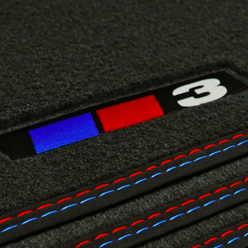 BMW 3-Series Velour Floor Mats – Sedan 2019-2026 & Wagon 2020-2026 G20, G21, G80 – 3 Logo