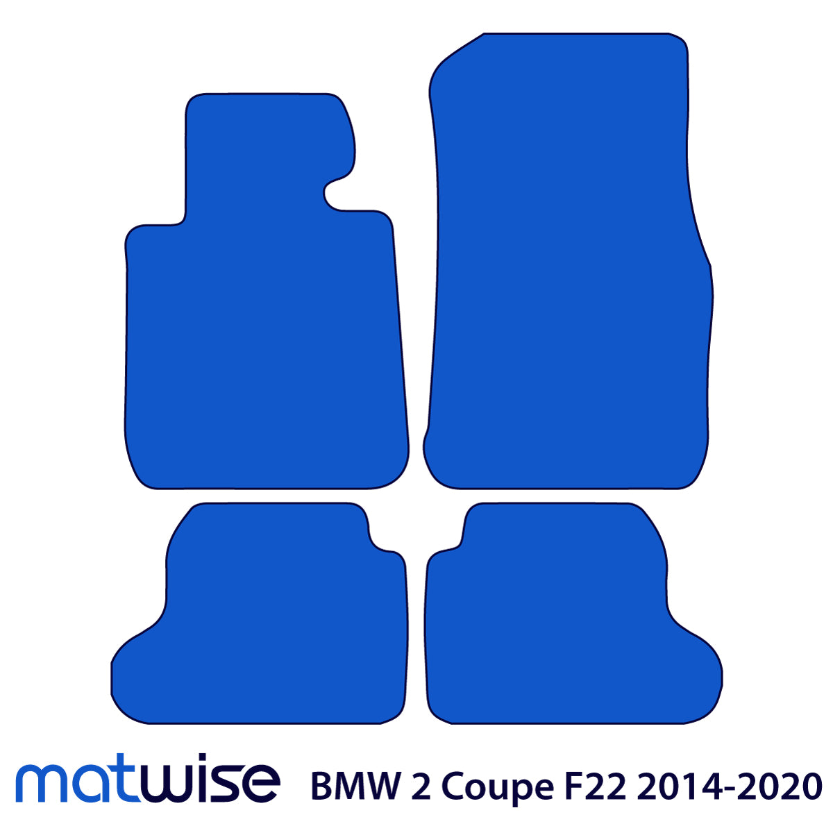 Dywaniki welurowe do BMW Serii 2 Coupe 2012-2021 – F22, F87 – Czarne