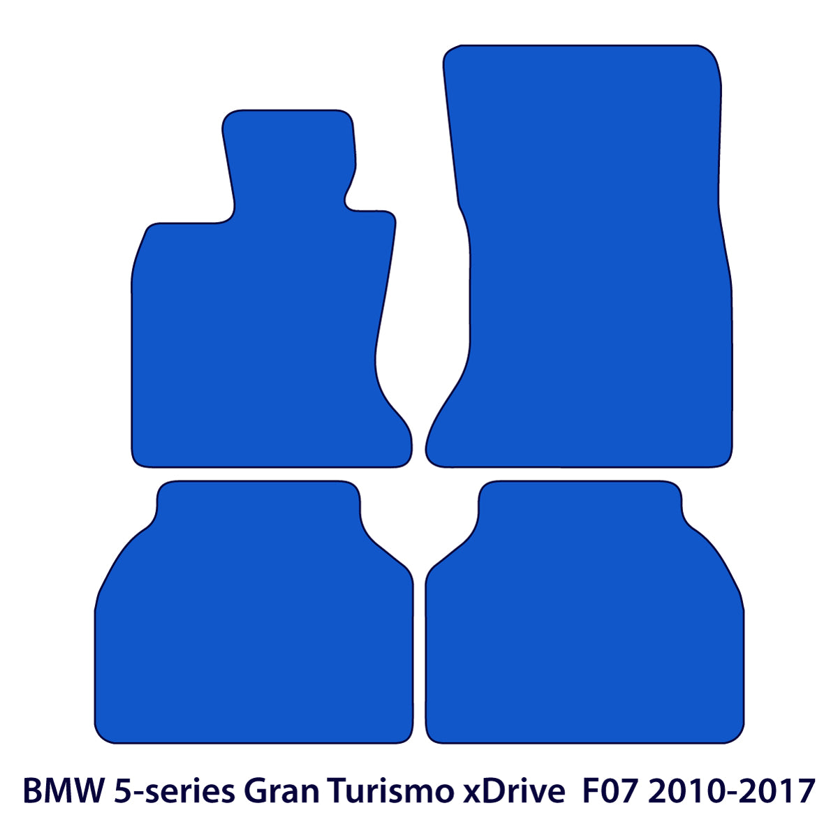 Dywaniki welurowe do BMW 5-Series Gran Turismo xDrive 2009-2017 – F07 – M Przeszycia